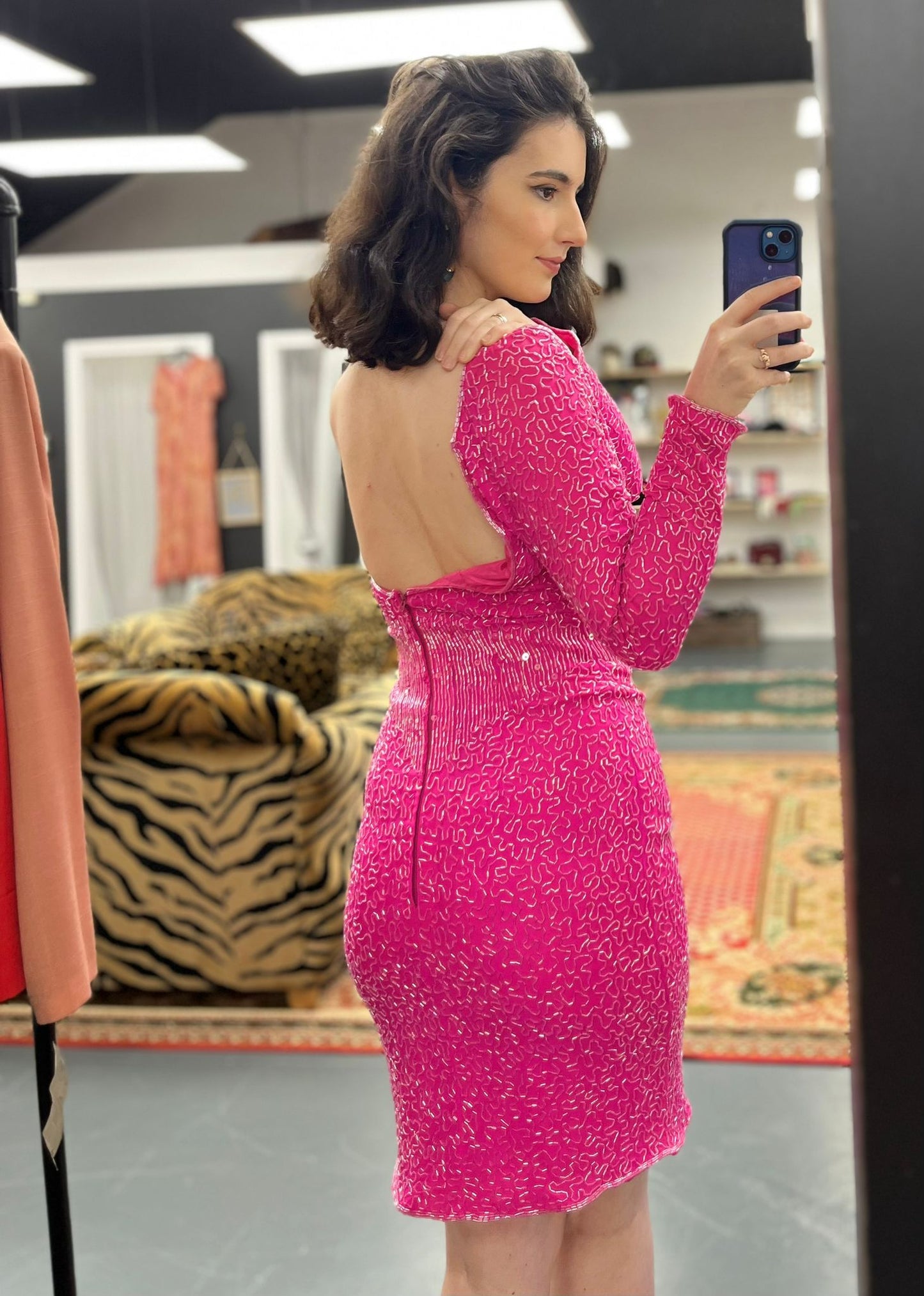 Pink Sequin Cocktail Dress by Sterling