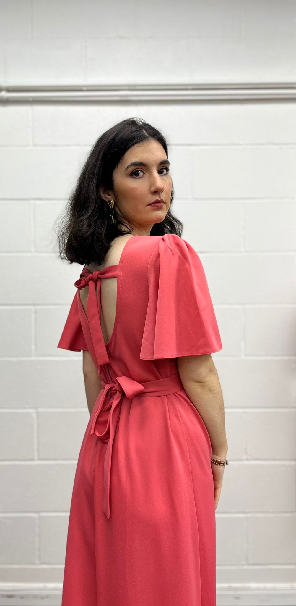 70s Pastel Pink Maxi Dress