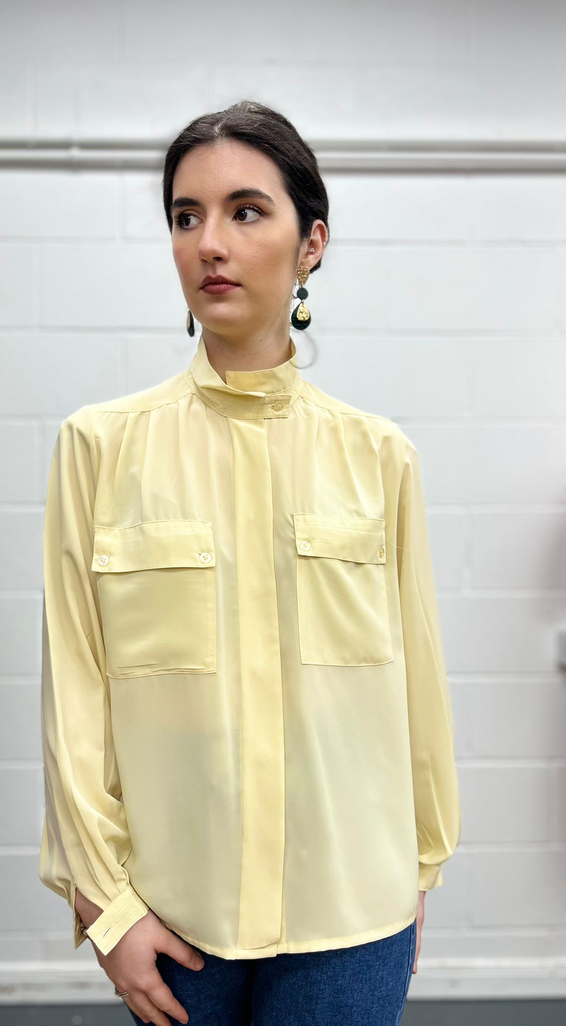 Jacques Vert Pale Yellow Blouse