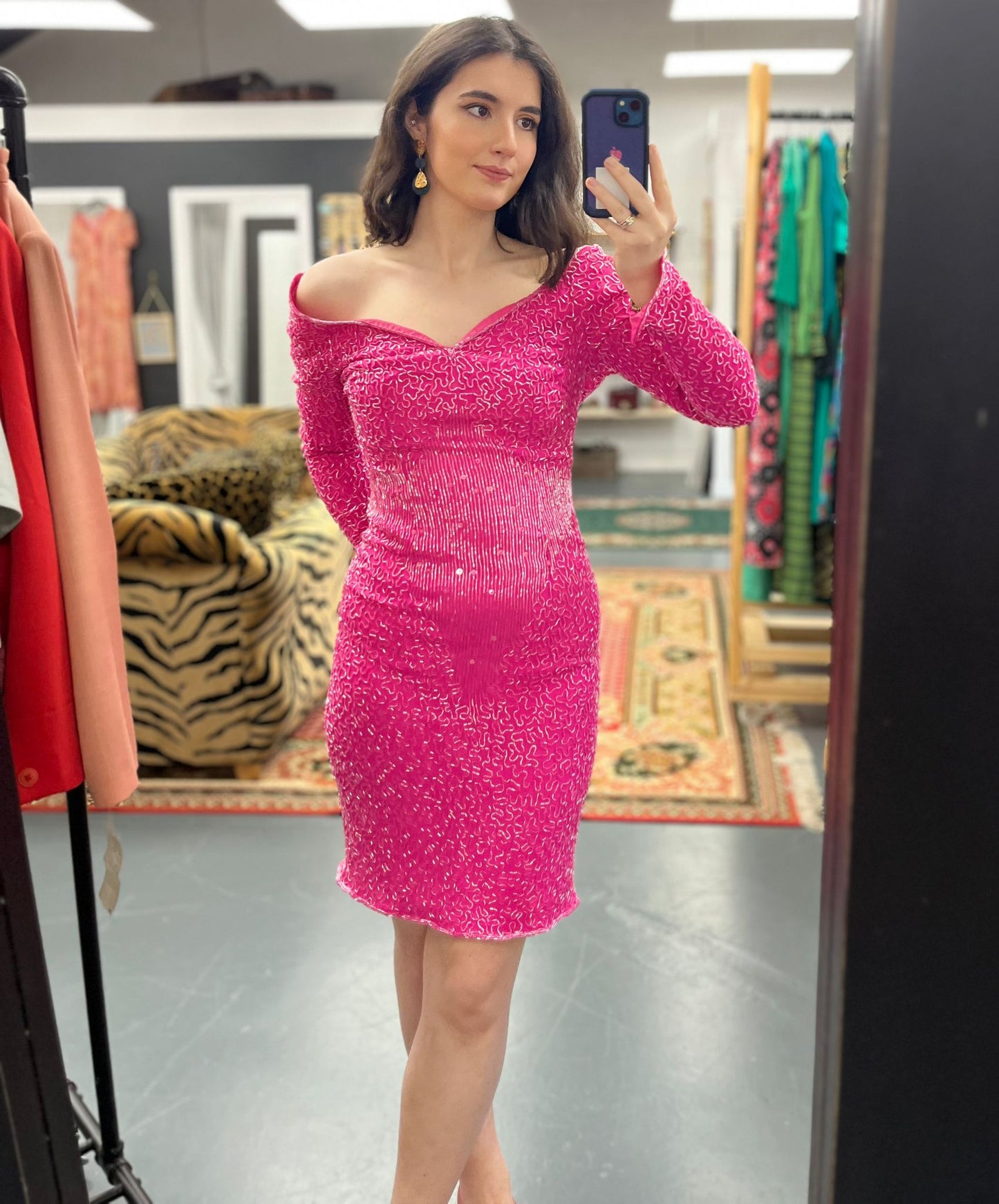 Pink Sequin Cocktail Dress by Sterling