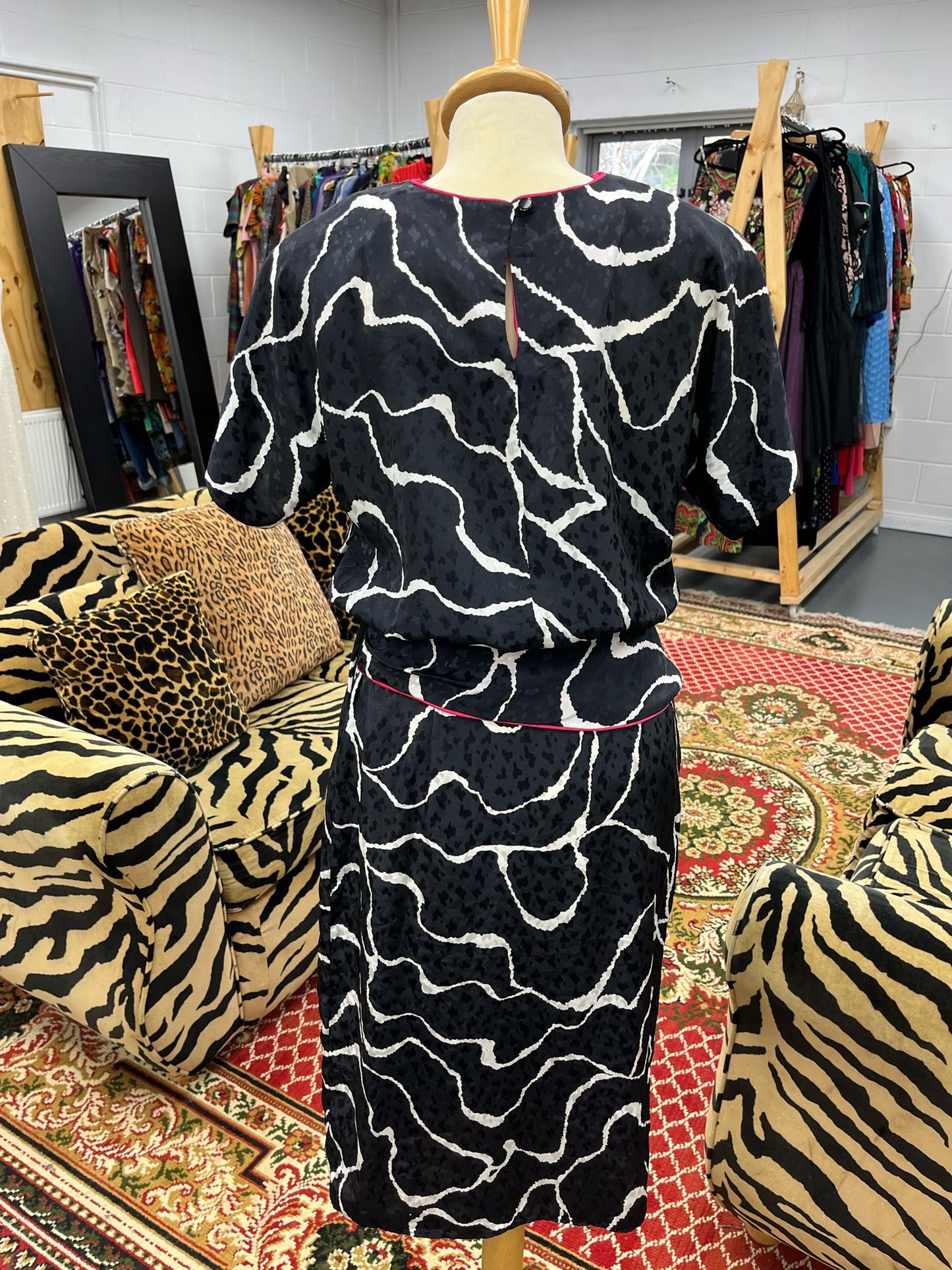 'Brenner' 80s Peplum Cocktail Dress