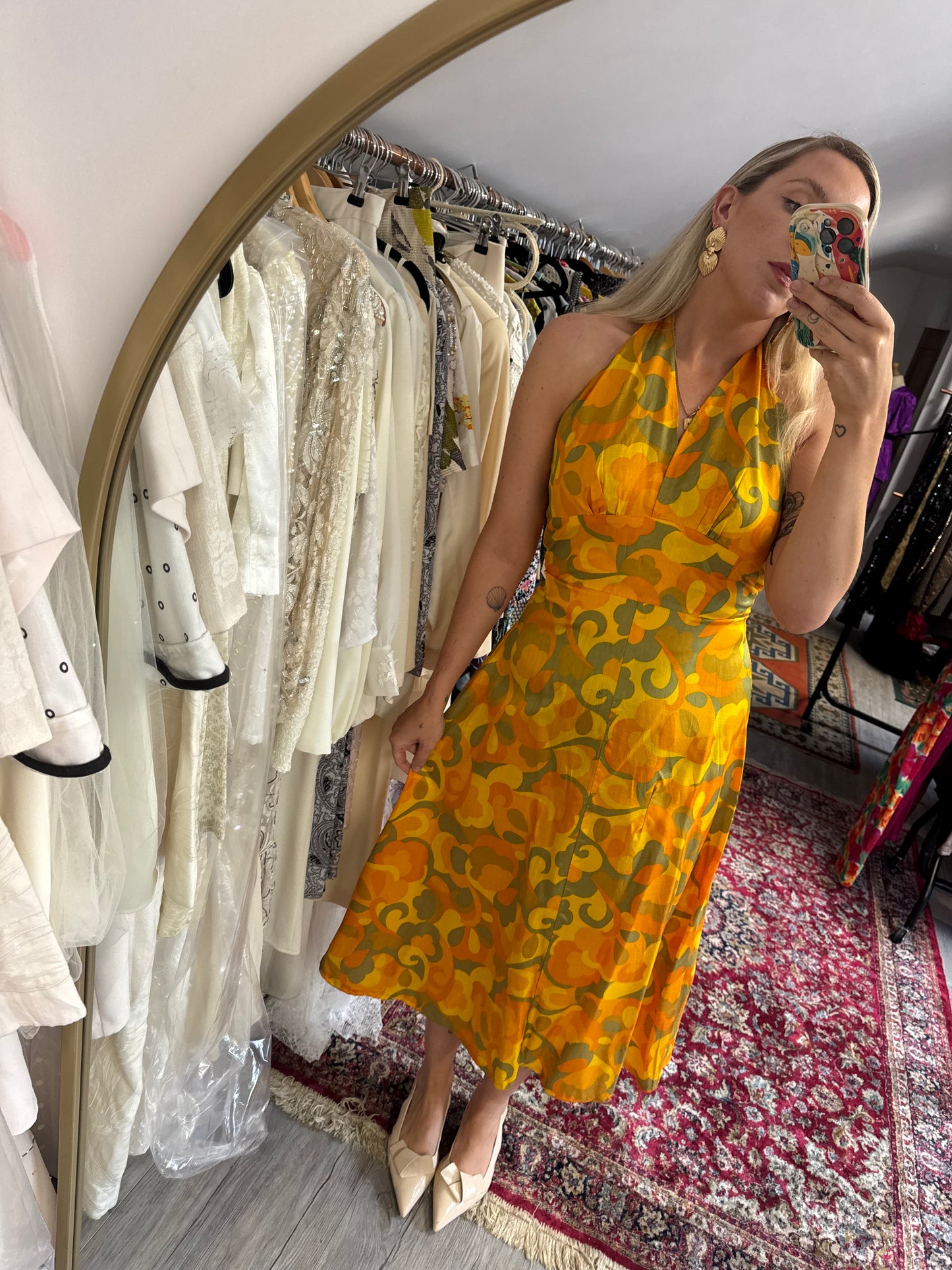 Original 1970s haterneck dress