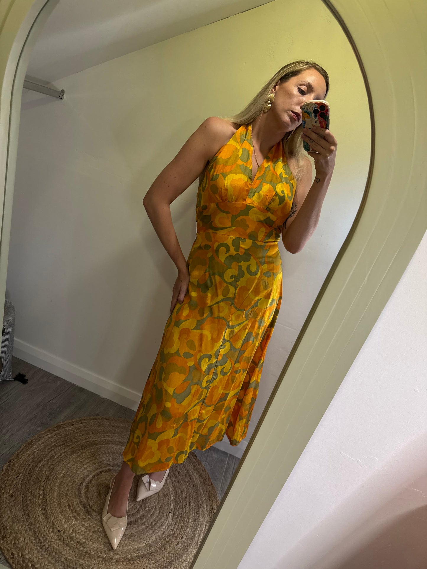 Original 1970s haterneck dress