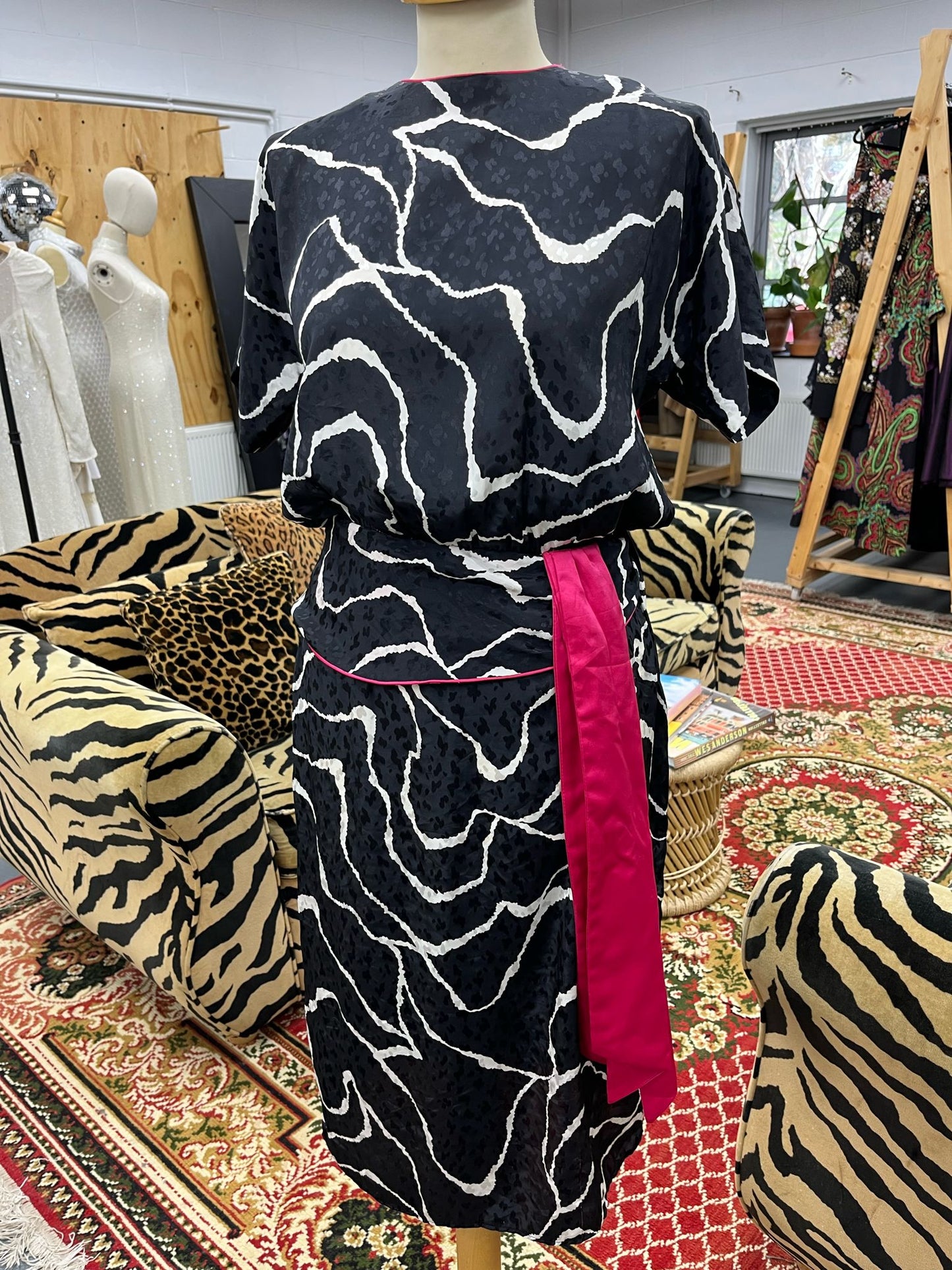 Brenner 80s Peplum Cocktail Dress