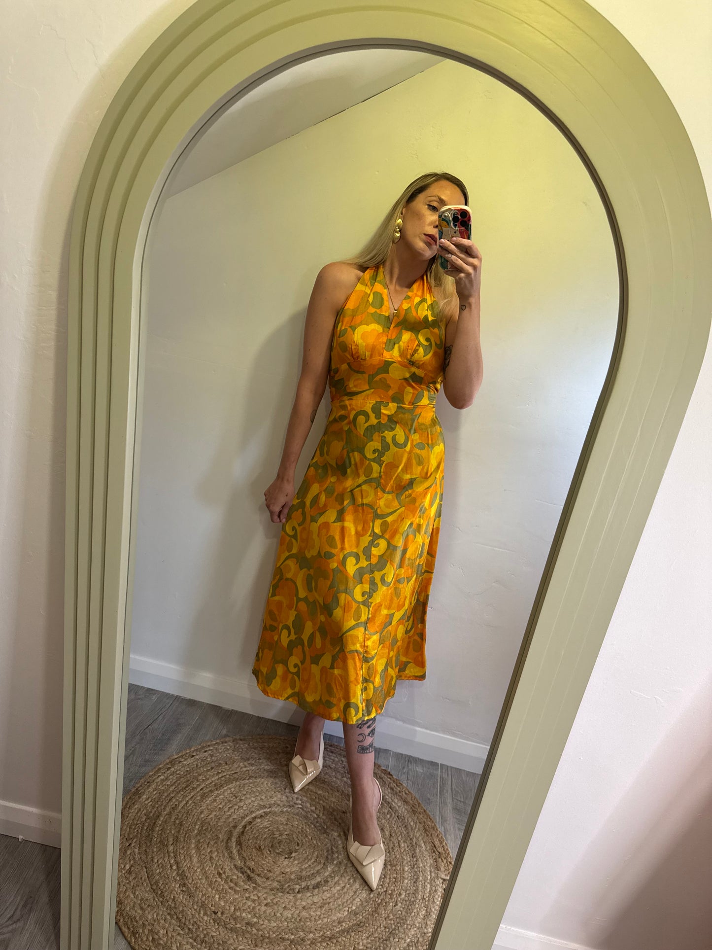 Original 1970s haterneck dress