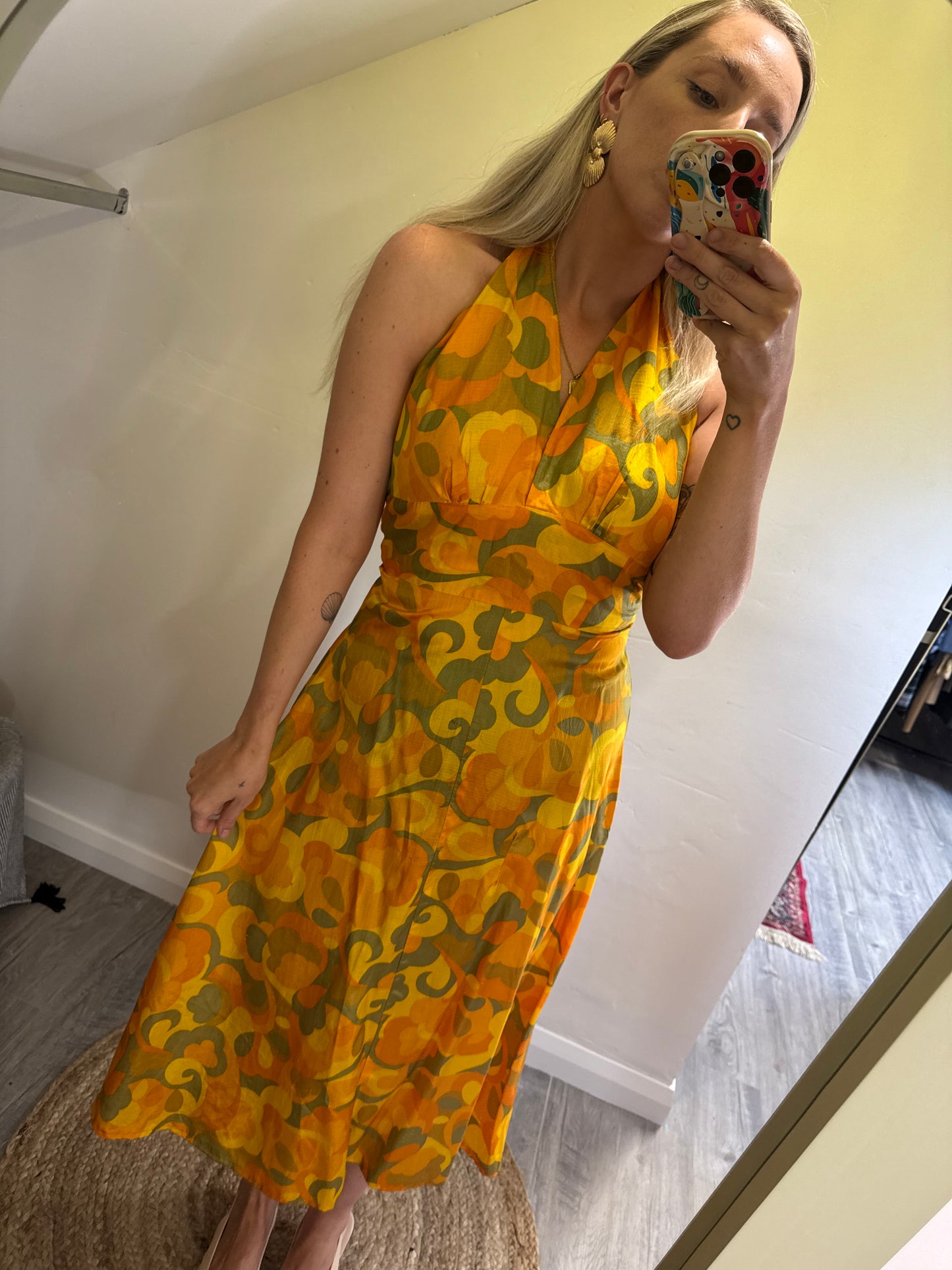 Original 1970s haterneck dress