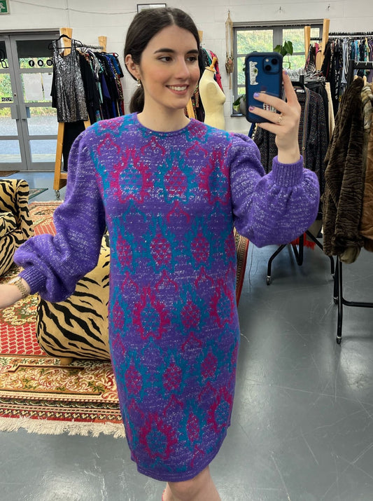 'Nilo' Purple Jumper Dress