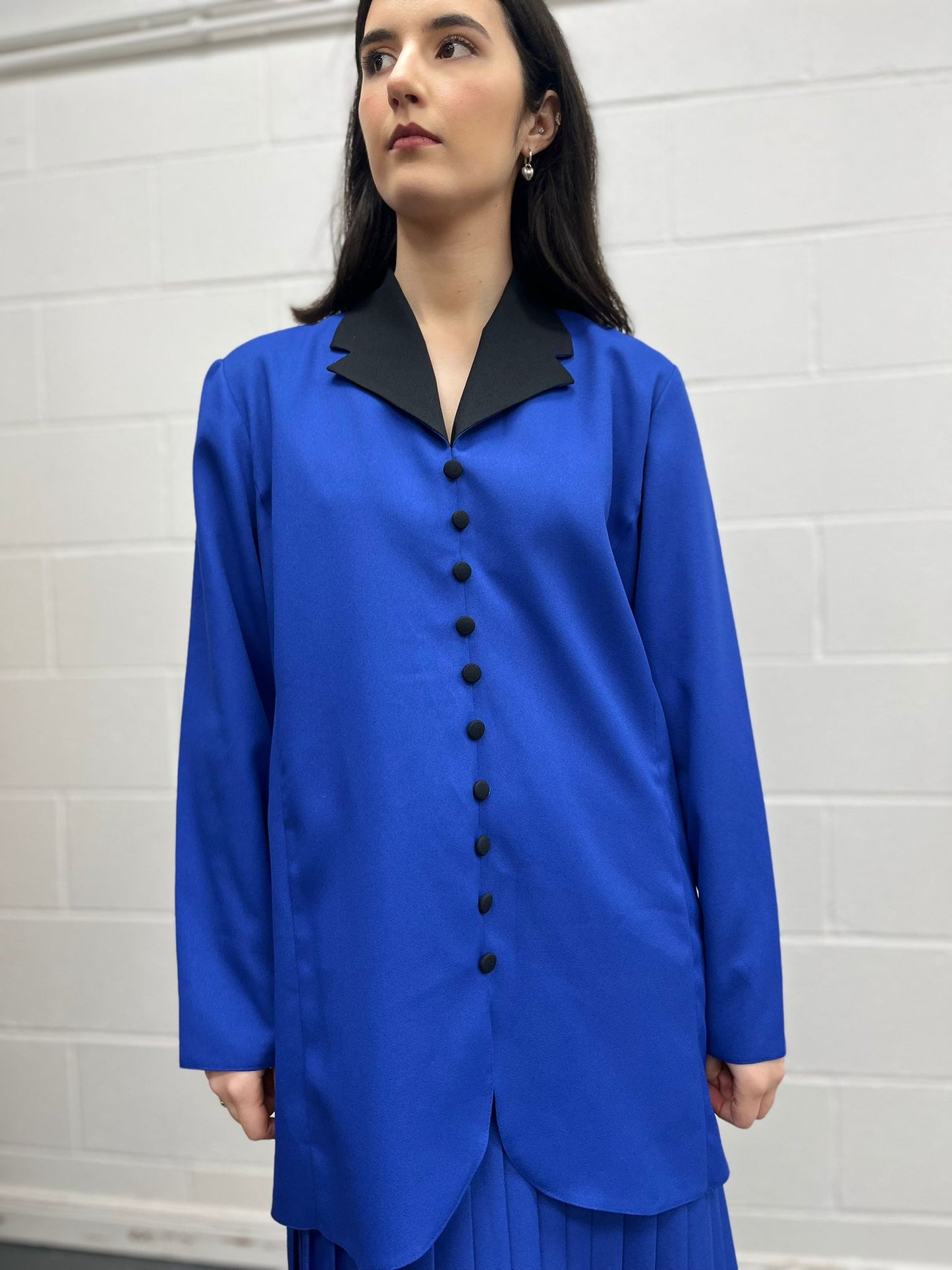 80s Royal Blue Layered Dress