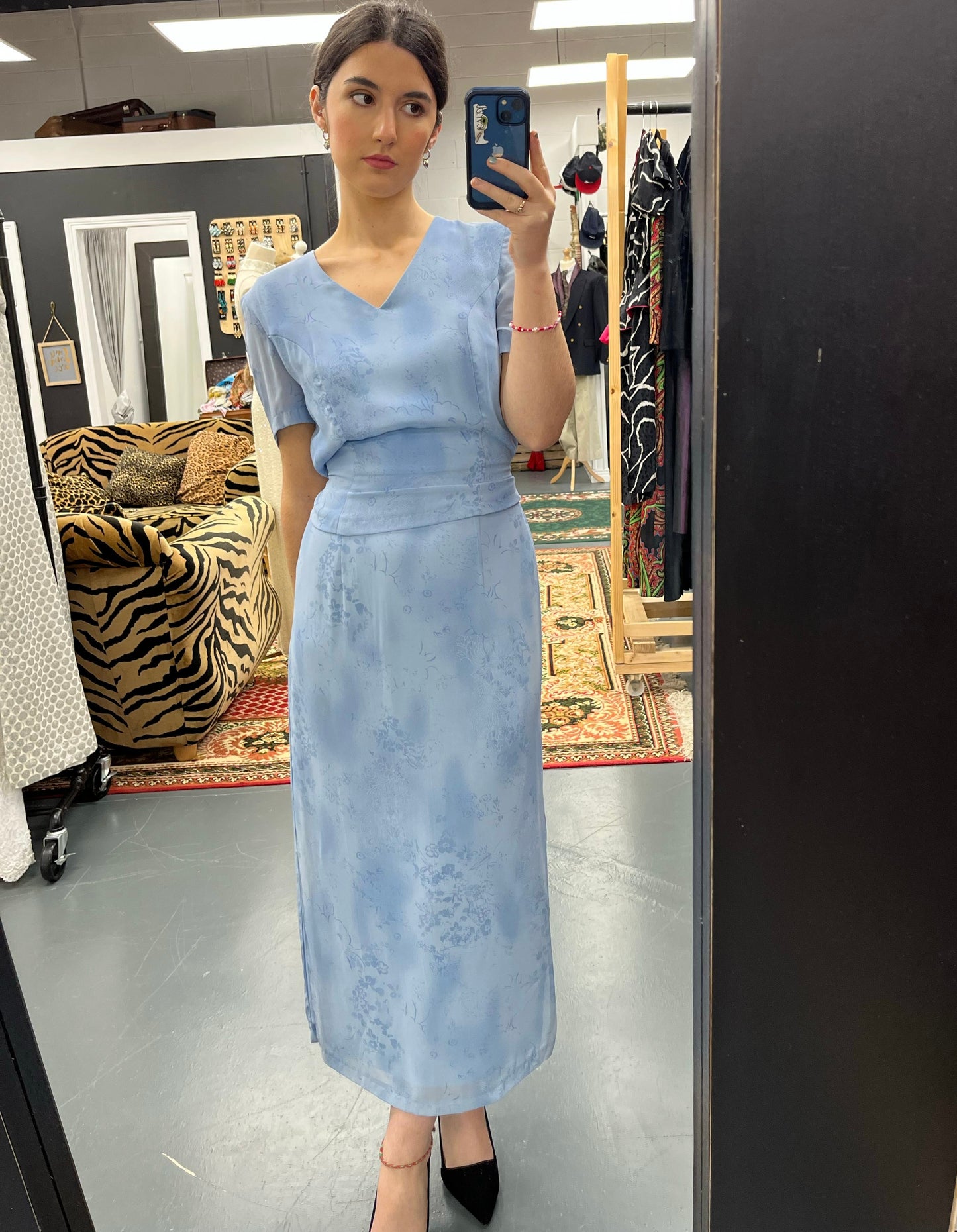 Richard S Peplum Maxi Dress