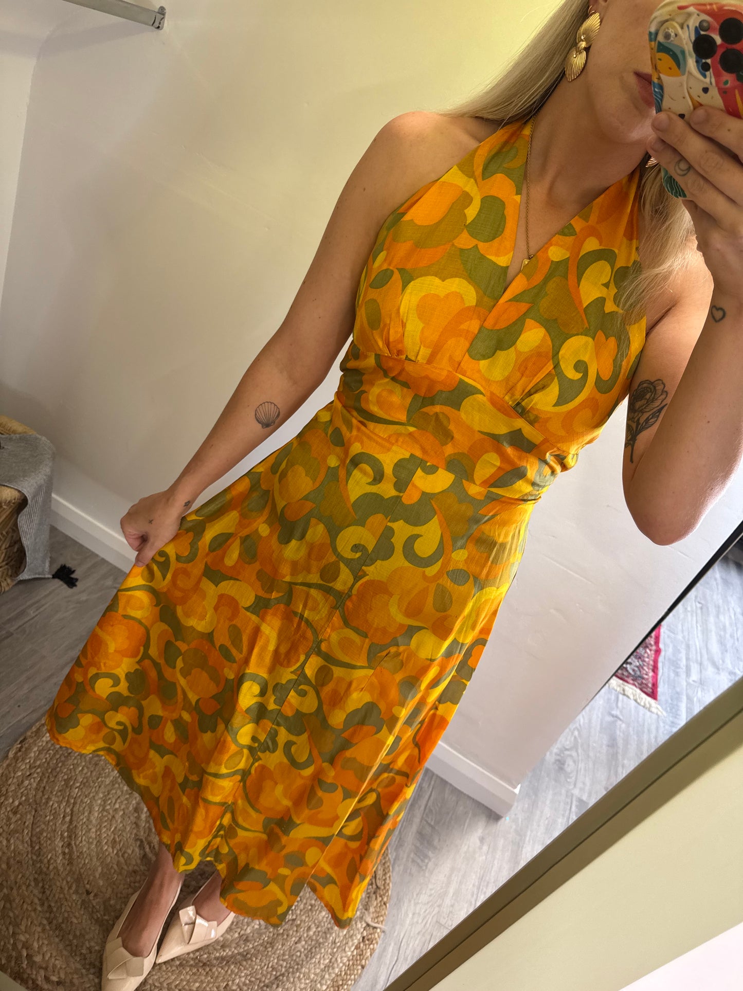 Original 1970s haterneck dress