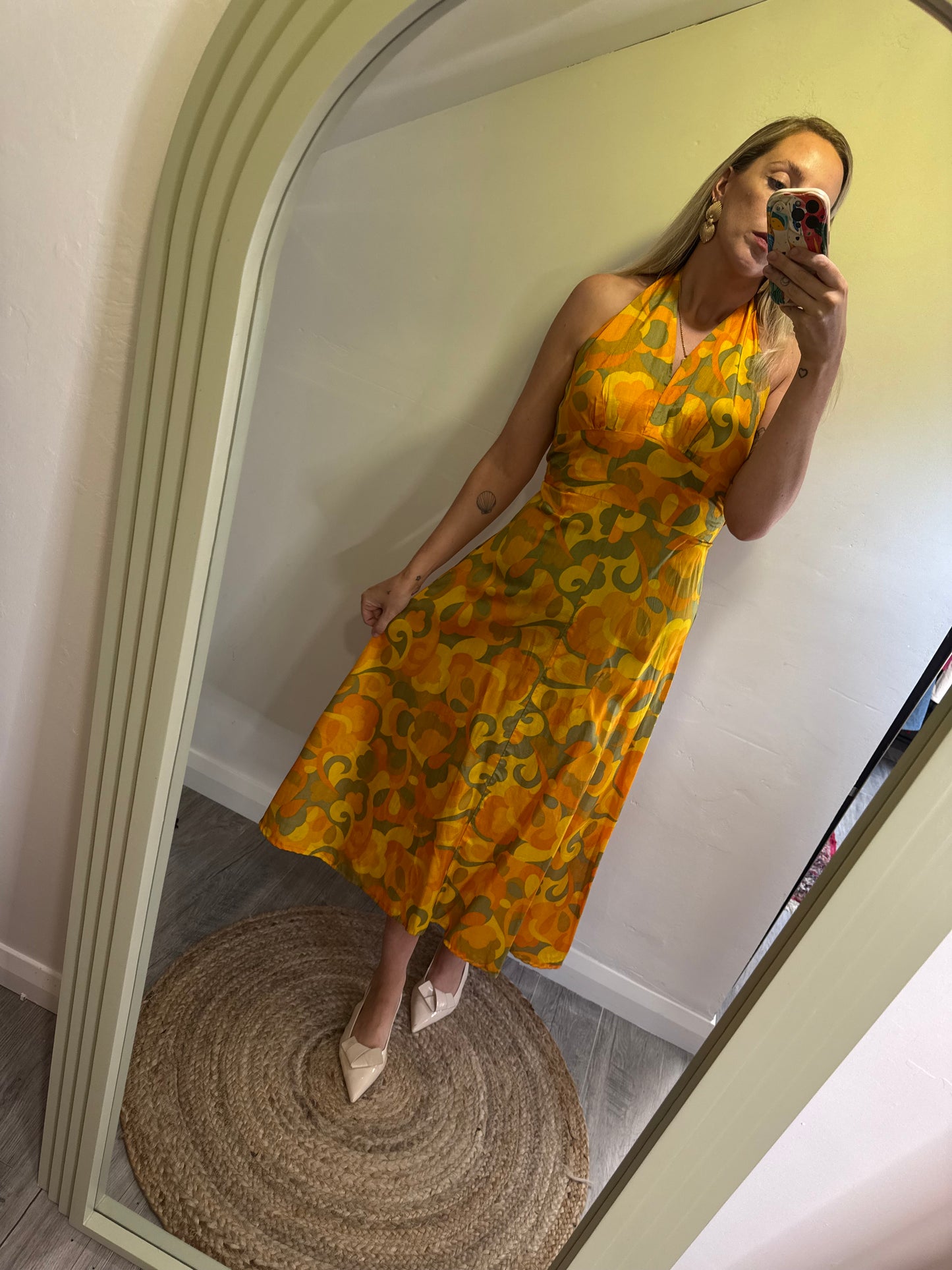 Original 1970s haterneck dress