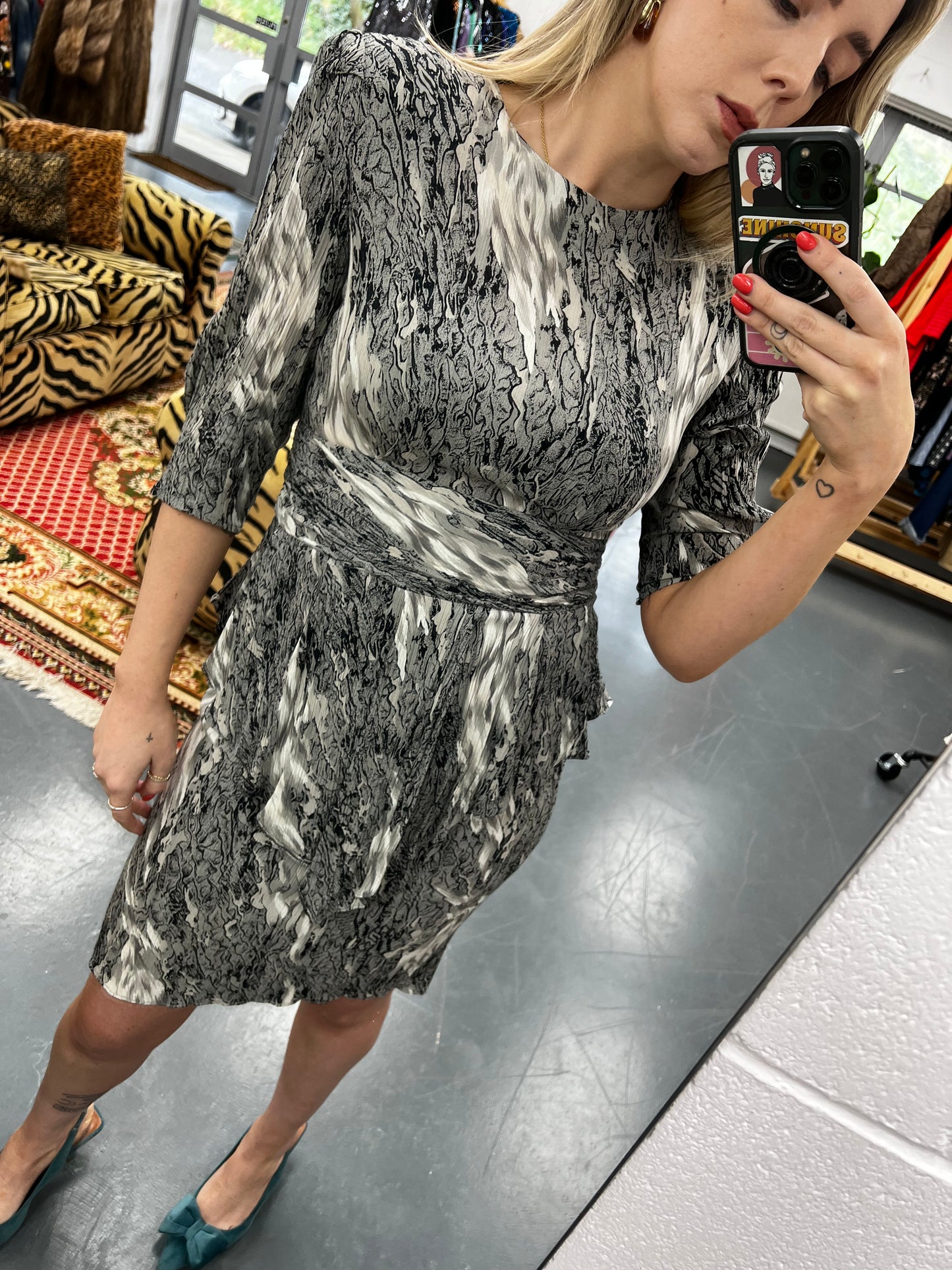 Animal Karida London 1980s Cocktail Dress
