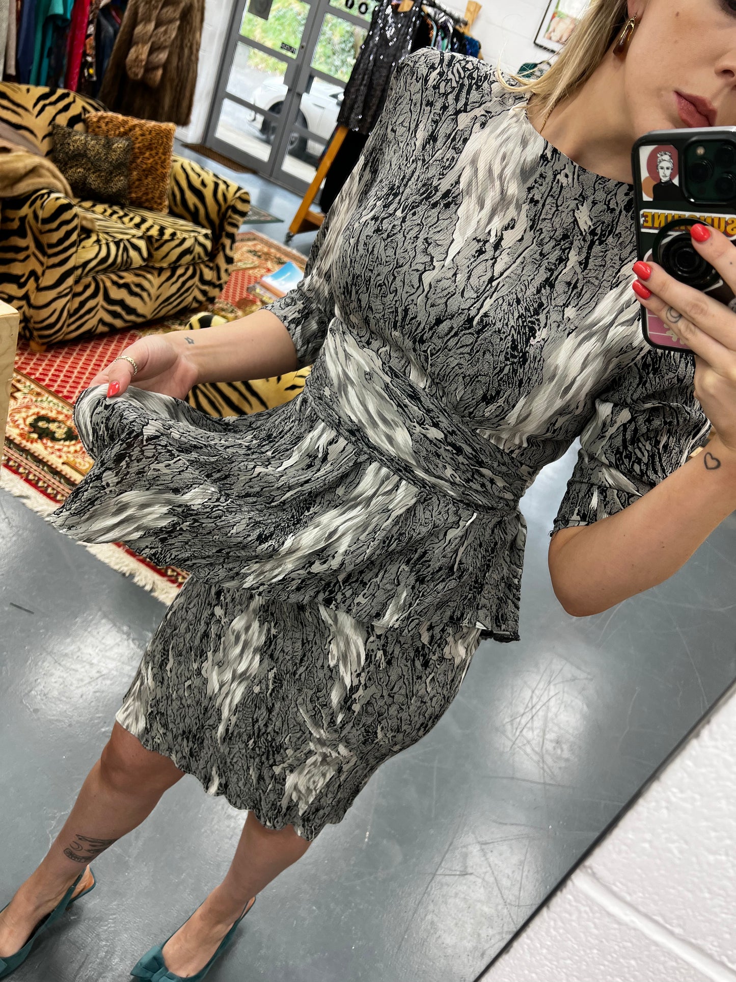 Animal Karida London 1980s Cocktail Dress