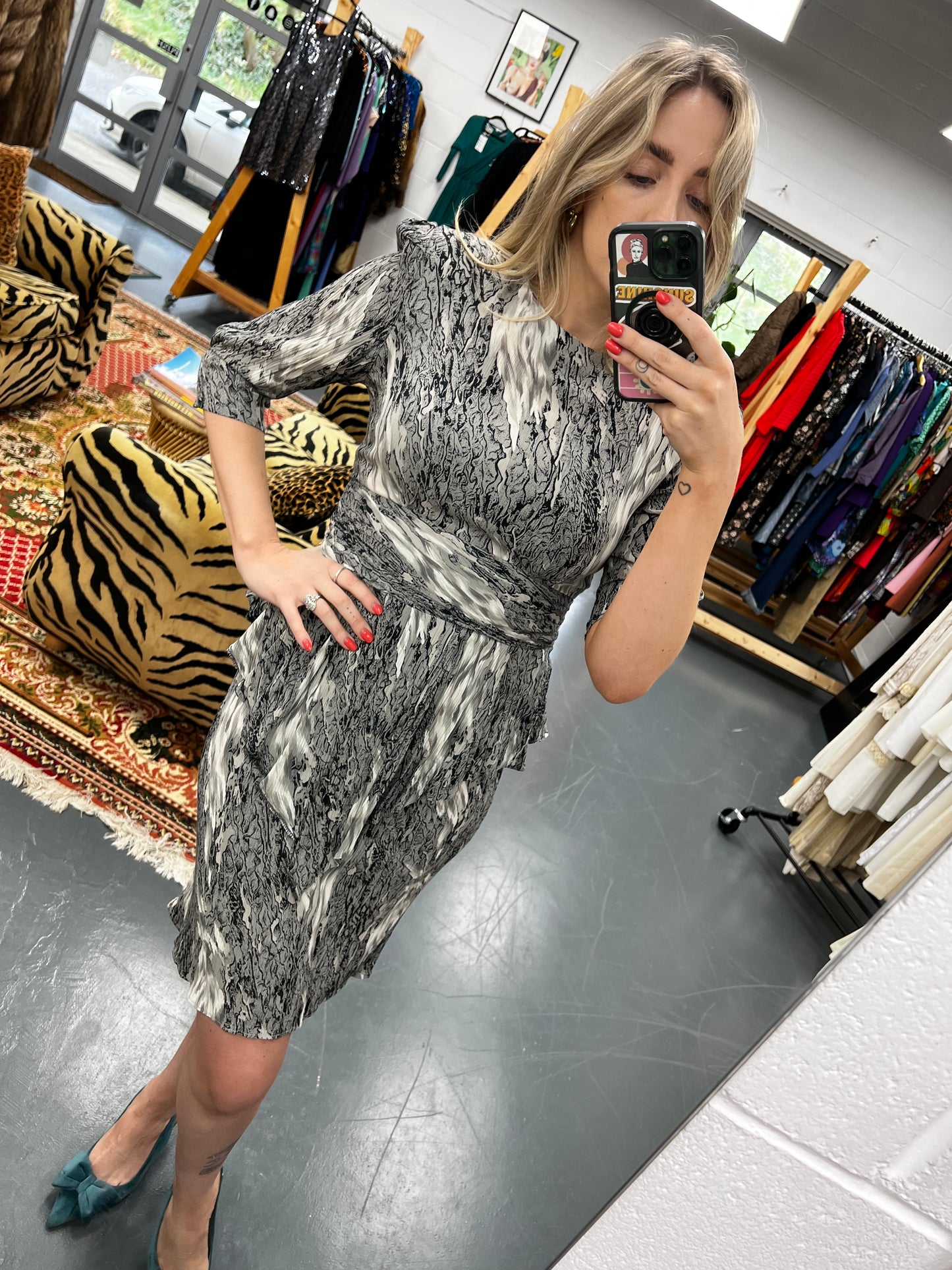Animal Karida London 1980s Cocktail Dress