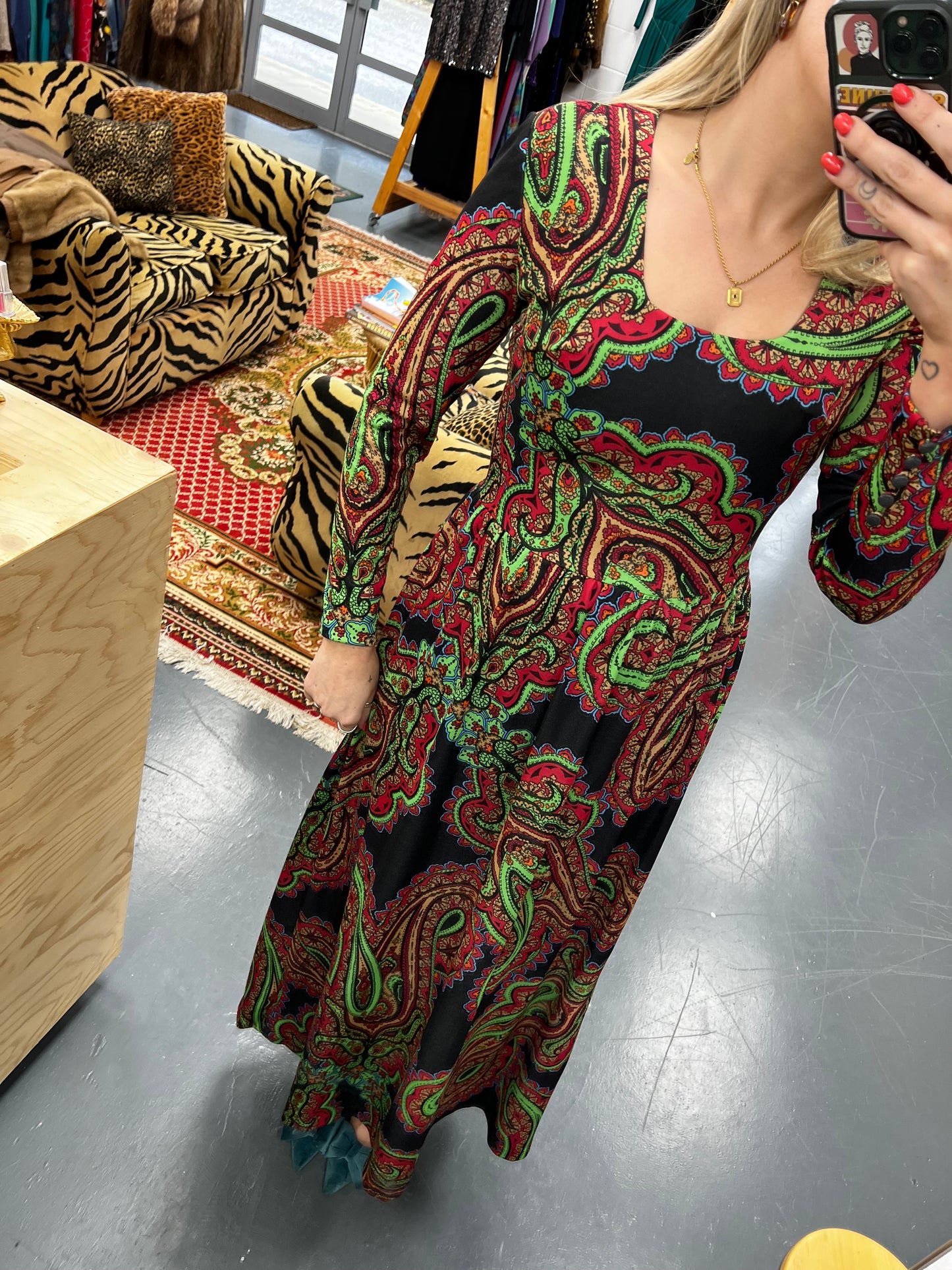 Paisley Maxi Evening Dress