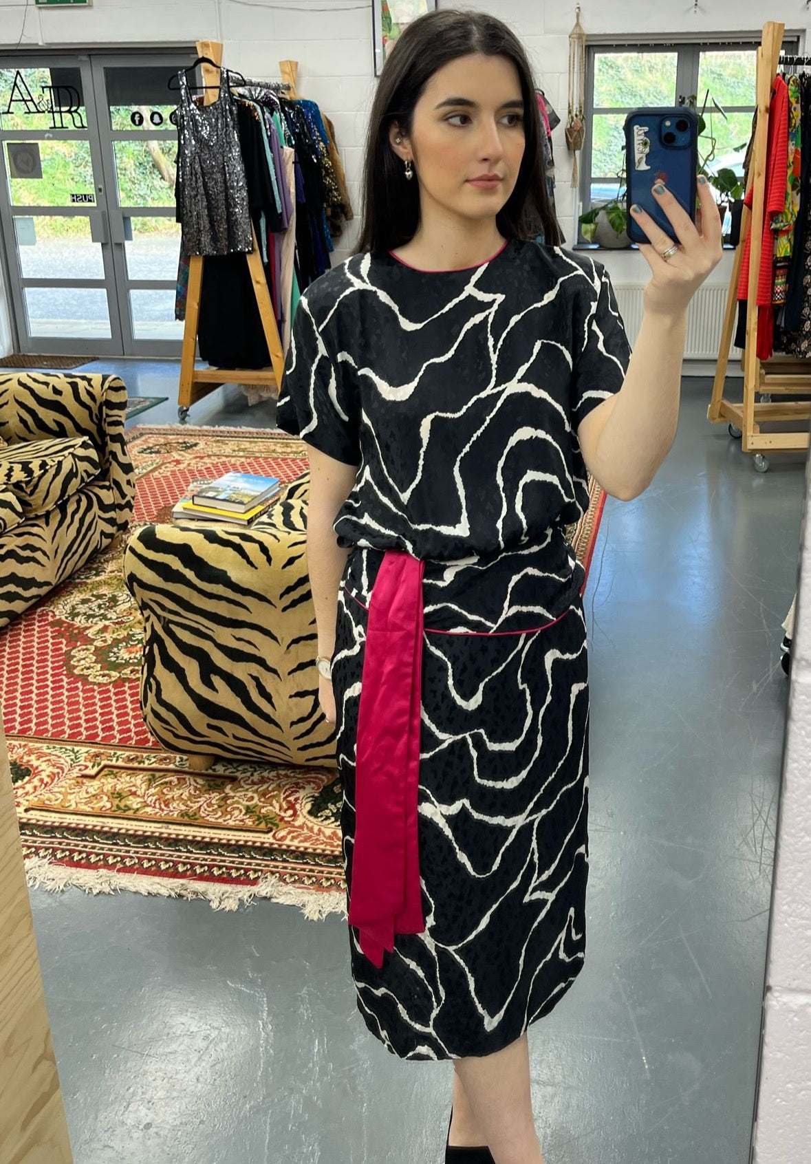 Brenner 80s Peplum Cocktail Dress