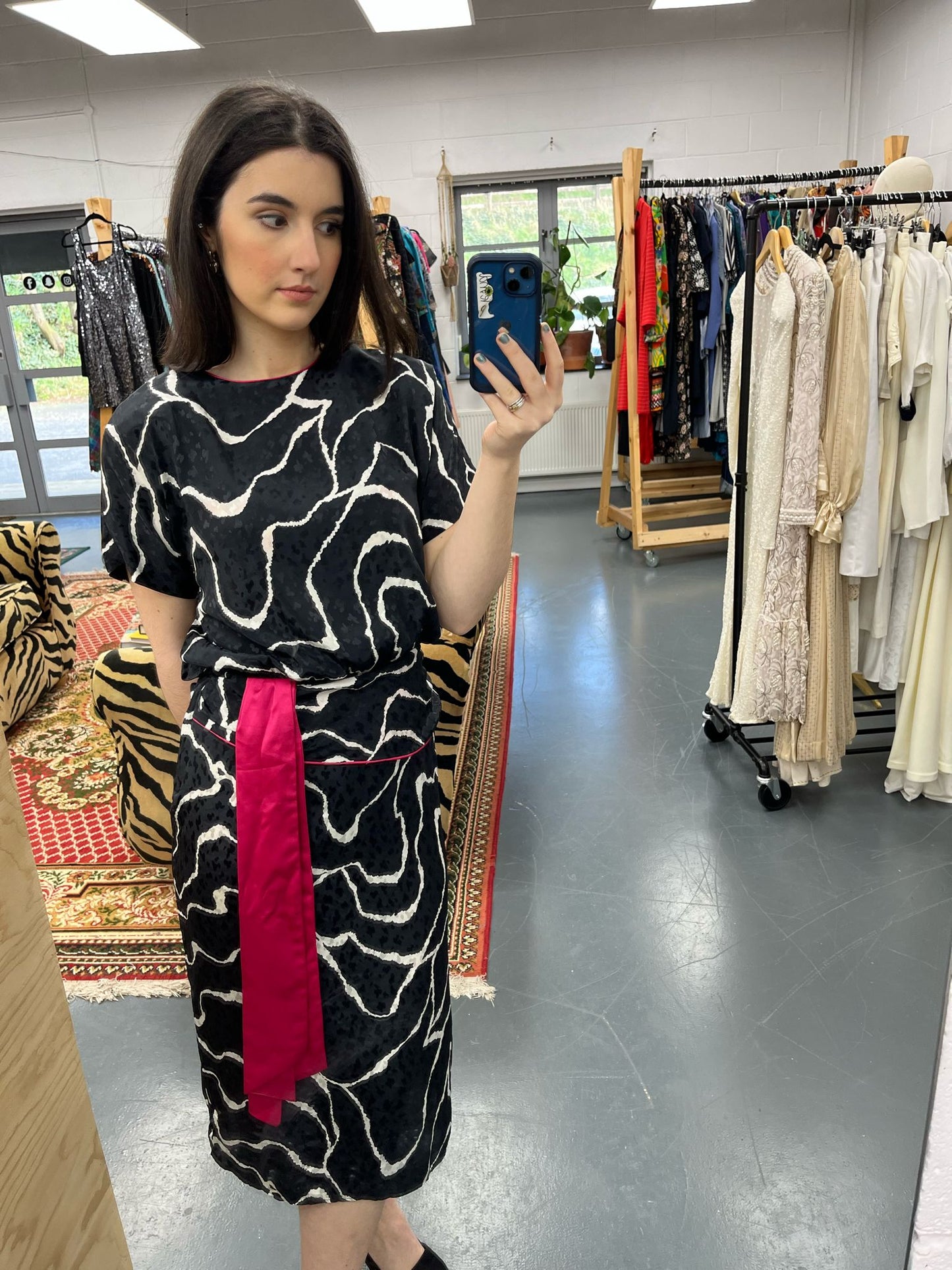 Brenner 80s Peplum Cocktail Dress