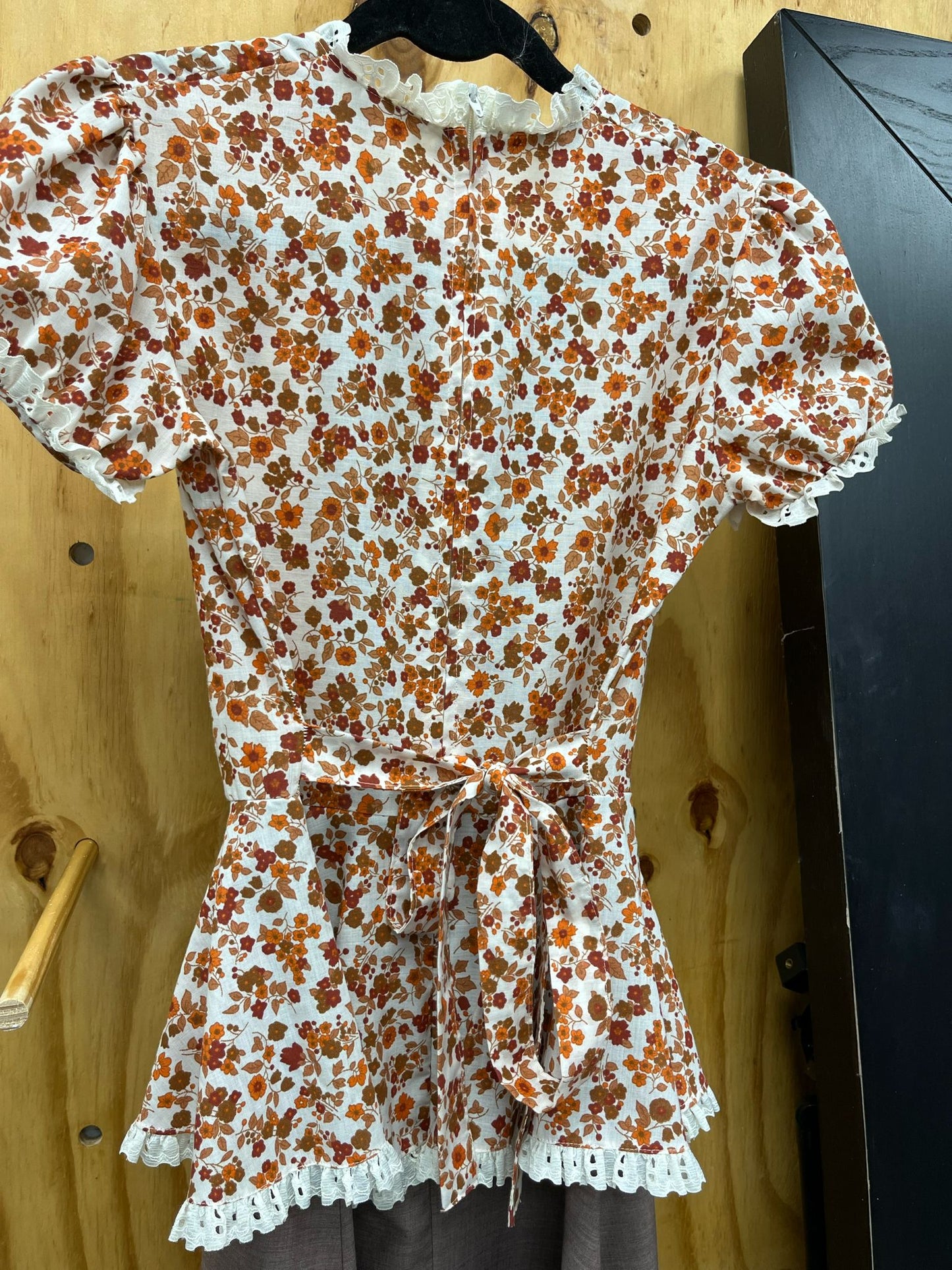 Original 70s Peplum Maxi Dress
